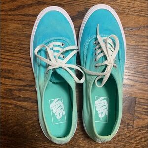 Vans Blue/Green Ombré Shoes in good condition!